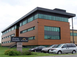 &Eacute;difice de la compagnie bio-pharmaceutique Aeterna Zentaris situ&eacute; dans le parc technologique de Qu&eacute;bec &copy; Jean Cazes